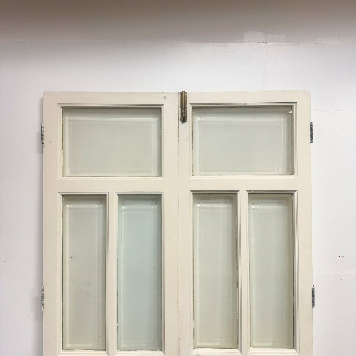 Antique Victorian Pine Double Glazed Doors - 216cm x 136cm | The Architectural Forum