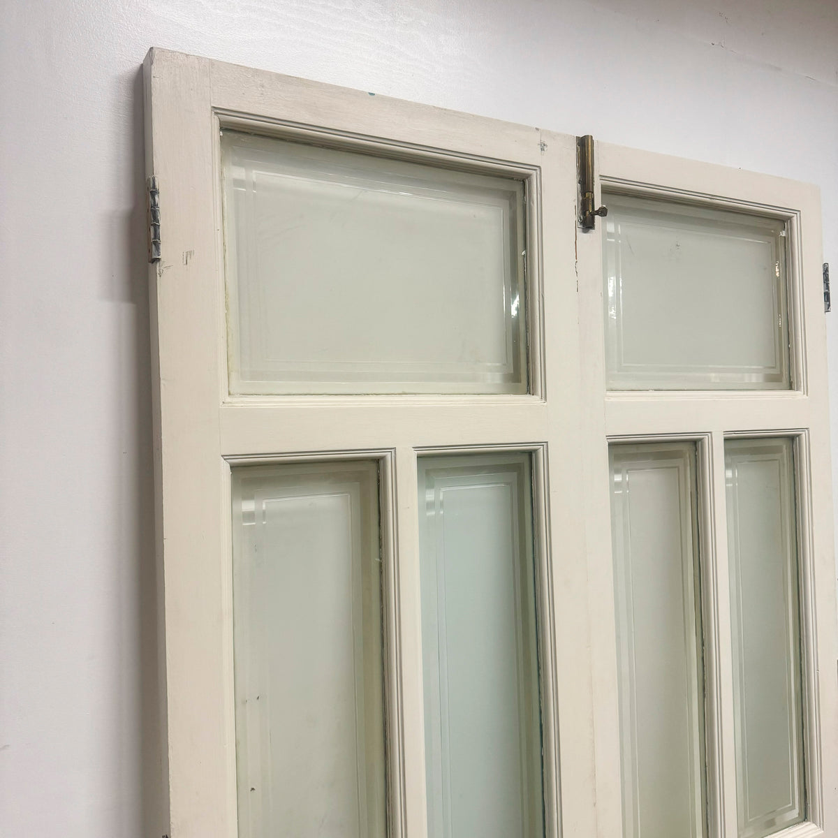 Antique Victorian Pine Double Glazed Doors - 216cm x 136cm | The Architectural Forum