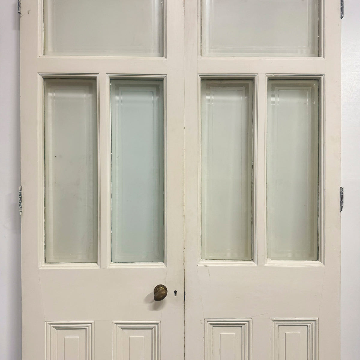 Antique Victorian Pine Double Glazed Doors - 216cm x 136cm | The Architectural Forum