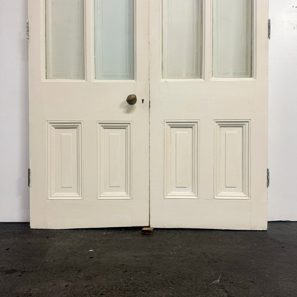 Antique Victorian Pine Double Glazed Doors - 216cm x 136cm | The Architectural Forum