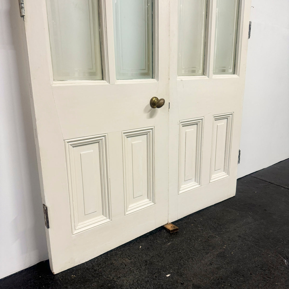 Antique Victorian Pine Double Glazed Doors - 216cm x 136cm | The Architectural Forum