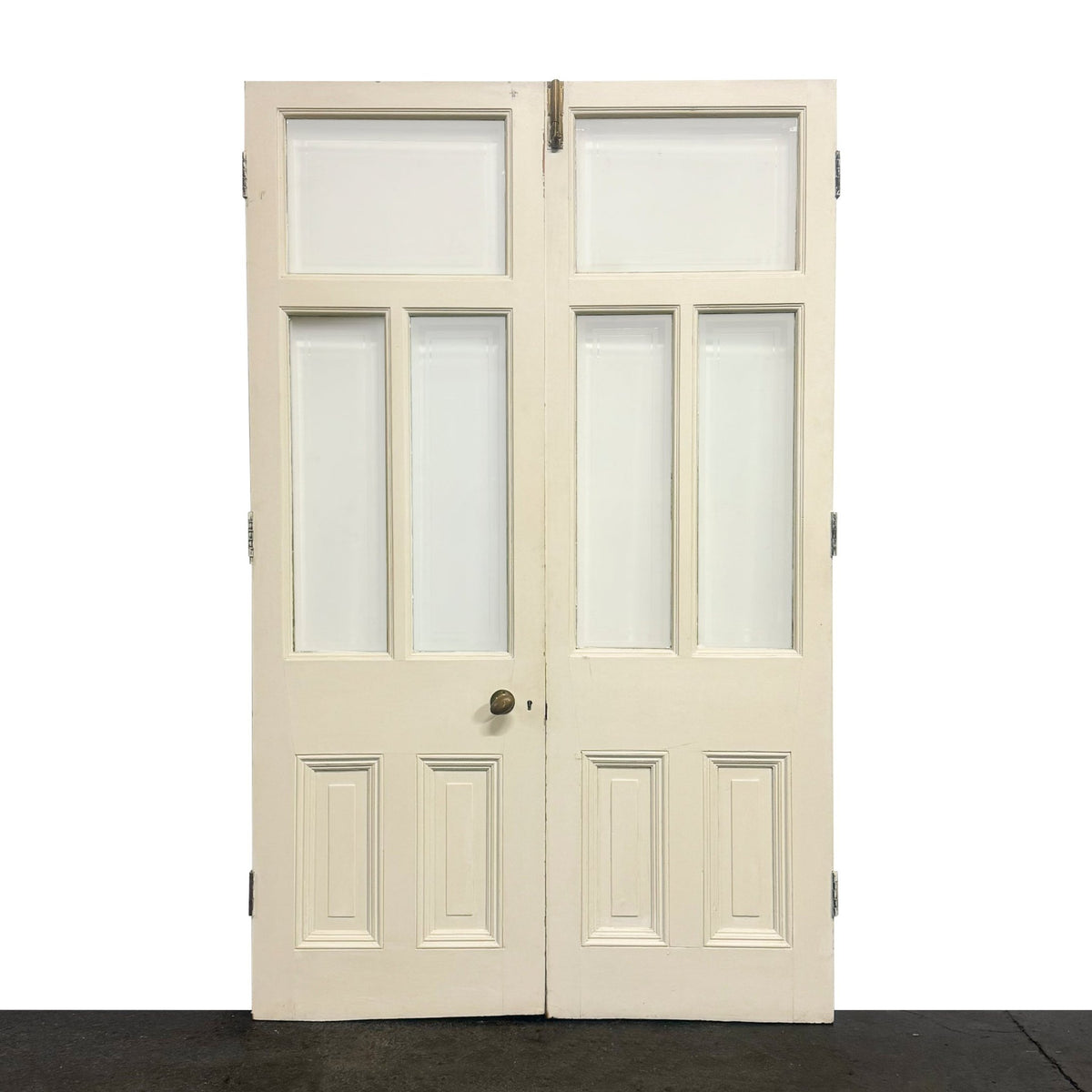 Antique Victorian Pine Double Glazed Doors - 216cm x 136cm | The Architectural Forum