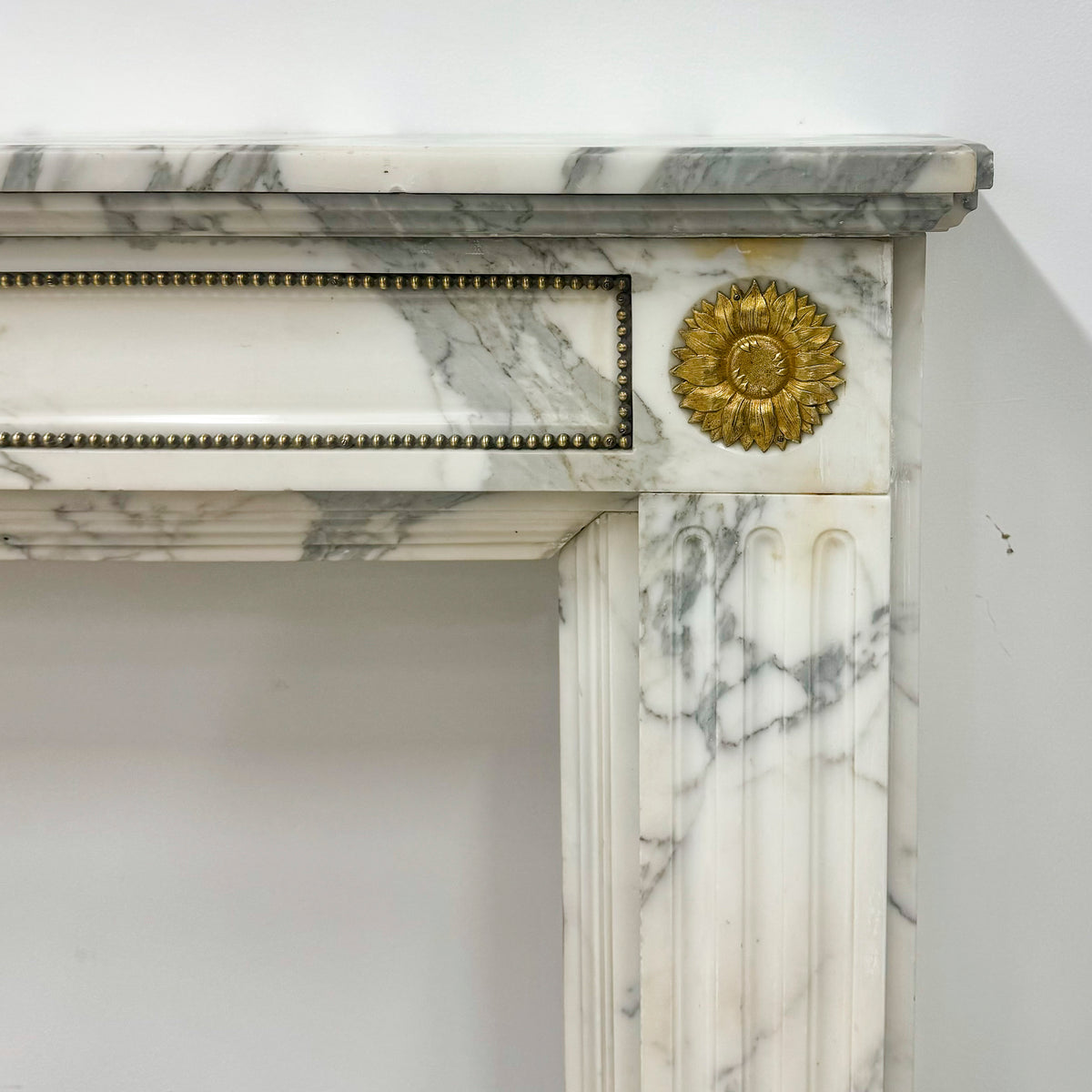 Antique Louis XVI Style Arabescato Marble Fireplace | The Architectural Forum