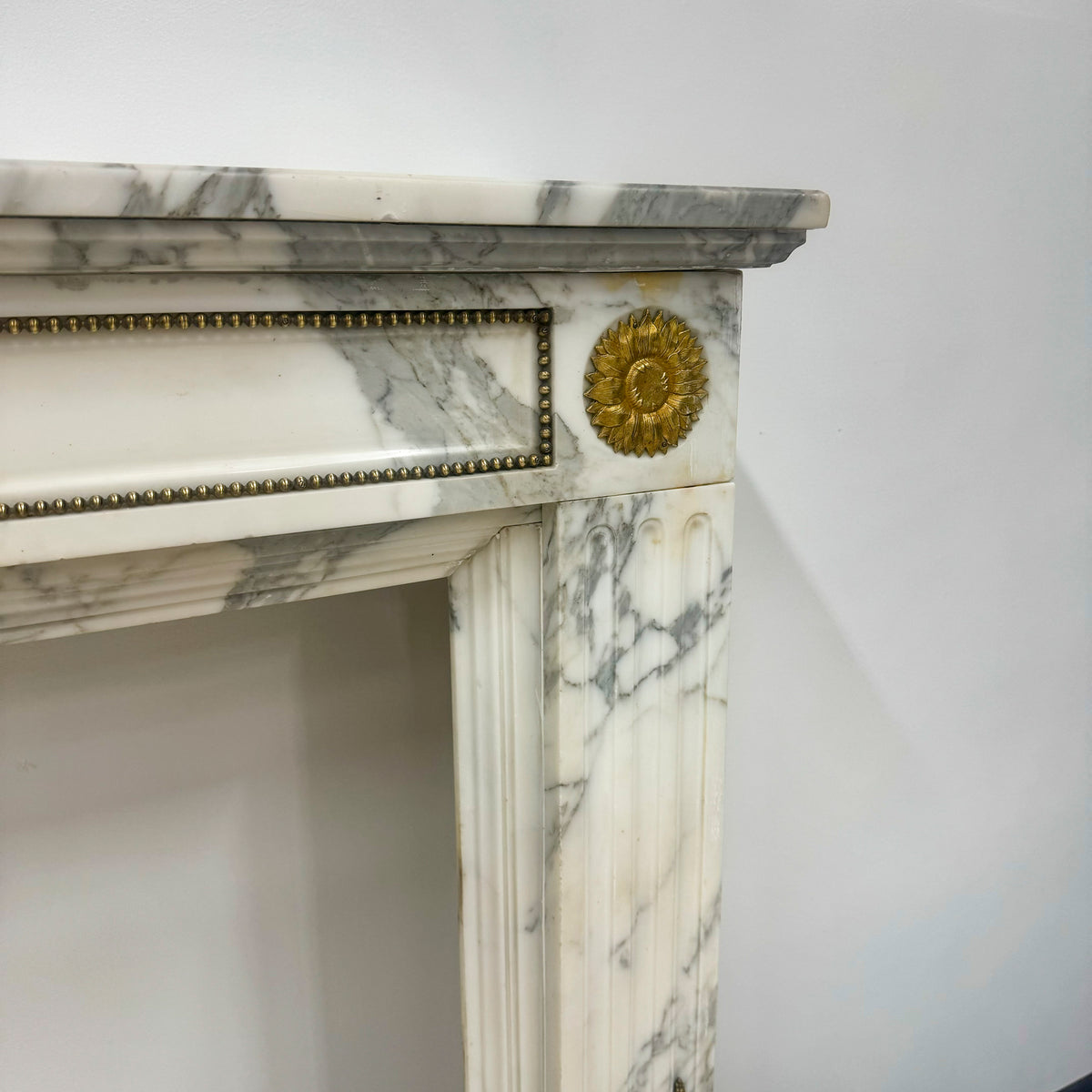 Antique Louis XVI Style Arabescato Marble Fireplace | The Architectural Forum