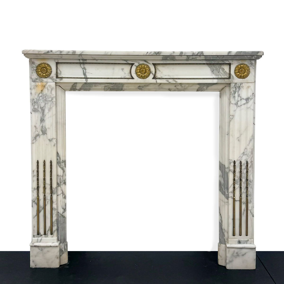 Antique Louis XVI Style Arabescato Marble Fireplace | The Architectural Forum