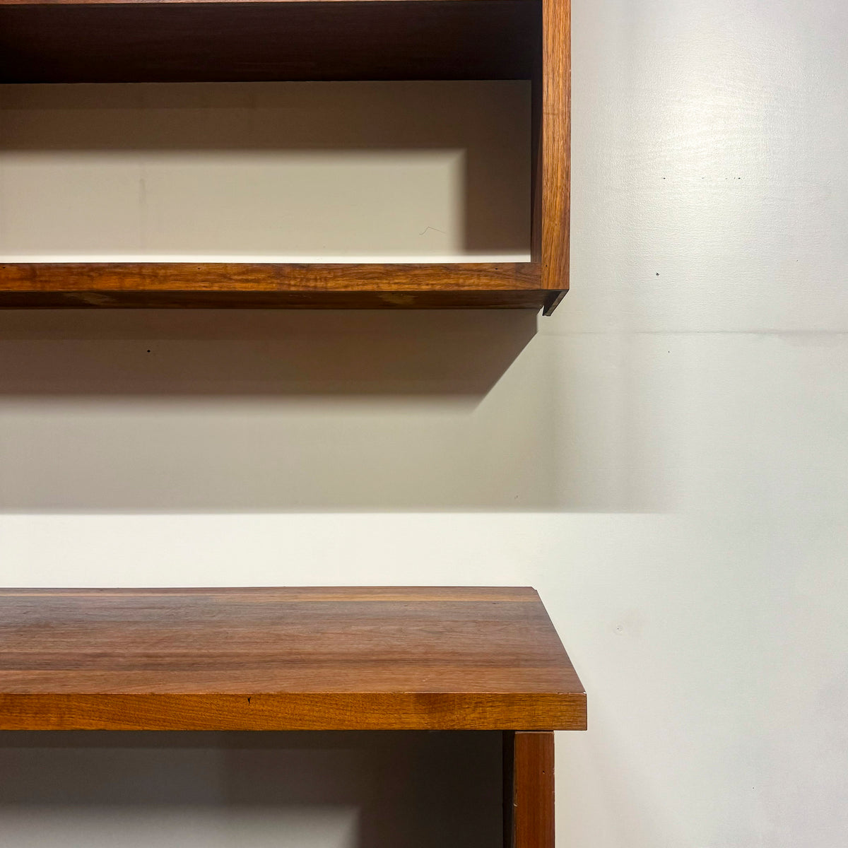 Reclaimed L-Shaped Teak Shelving and Working Desk Unit With Drawers | The Architectural Forum