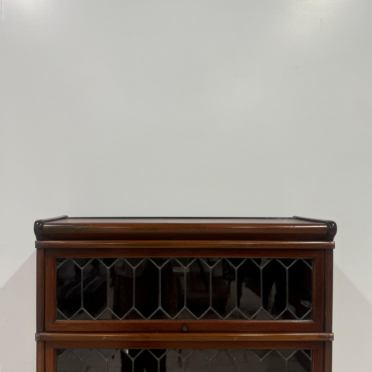 Antique Globe Wernicke Mahogany Leaded Glass Bookcase/Cabinet | The Architectural Forum