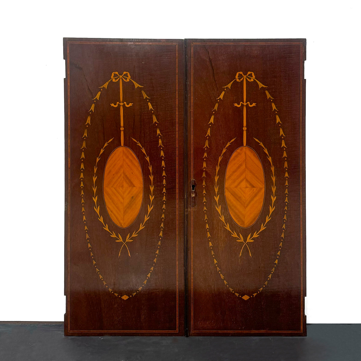 Pair of Victorian Mahogany Inlaid Doors | The Architectural Forum