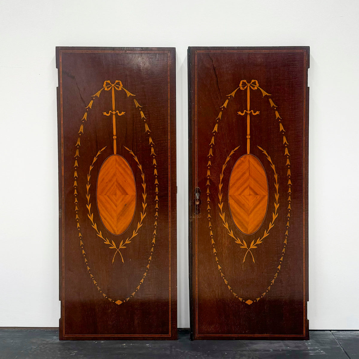 Pair of Victorian Mahogany Inlaid Doors | The Architectural Forum