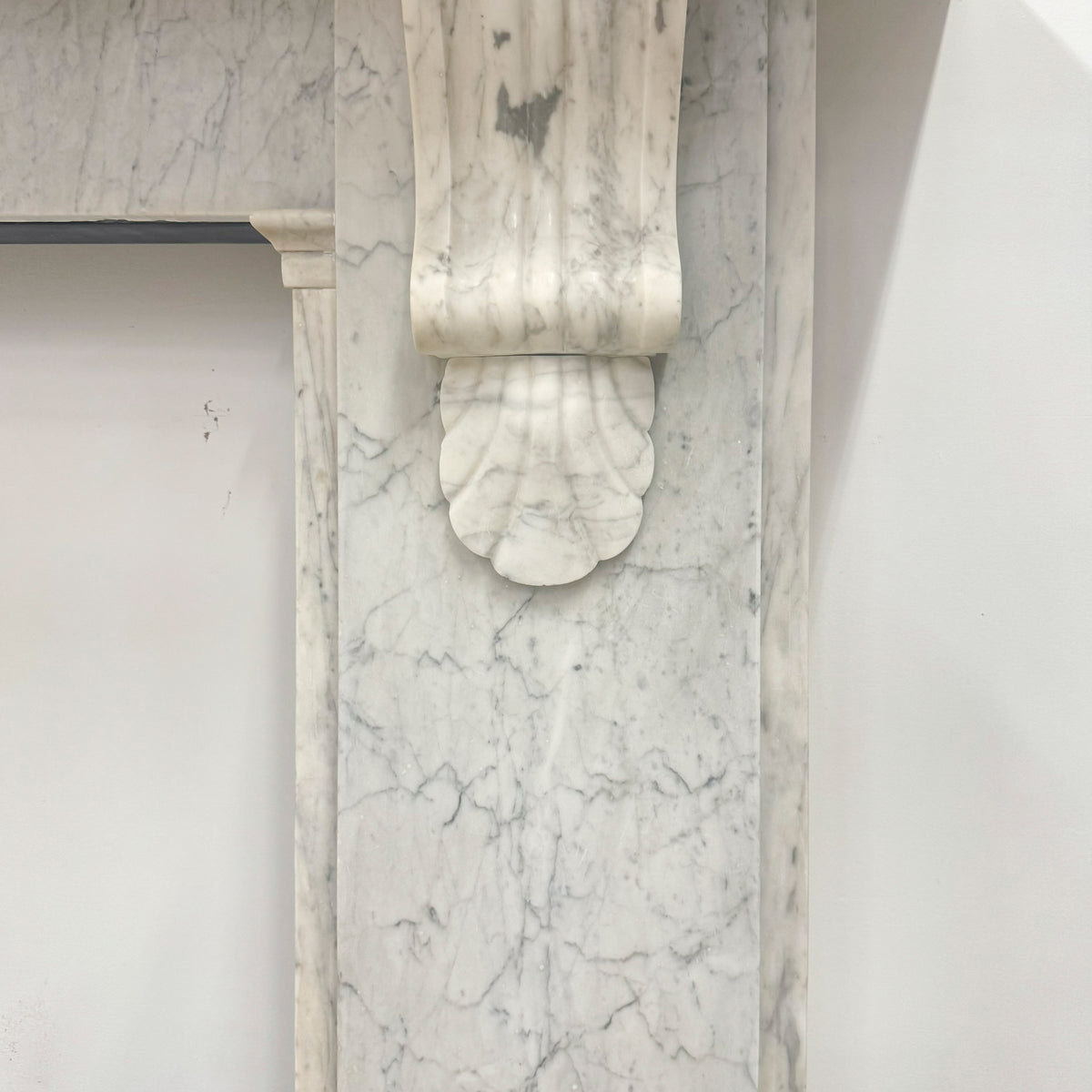 Grand Antique Victorian Marble Corbel Fireplace