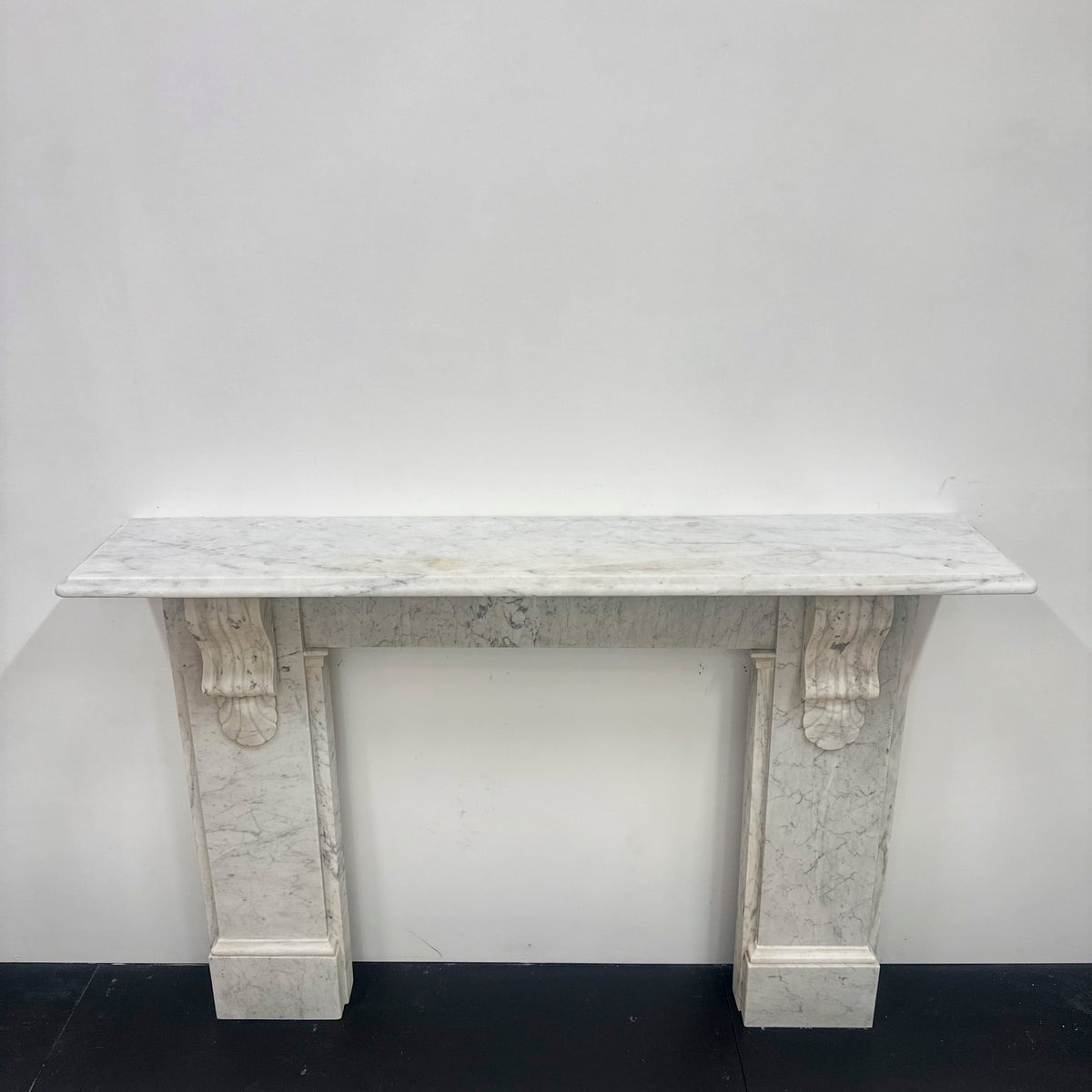 Grand Antique Victorian Marble Corbel Fireplace