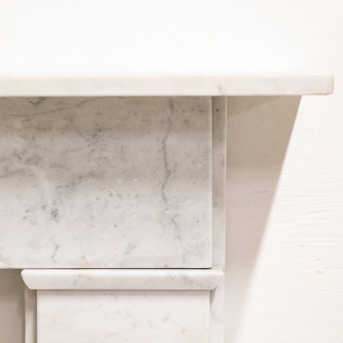 Antique Crossover Carrara Marble Fire Surround | The Architectural Forum