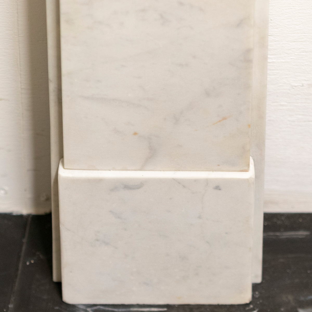 Antique Crossover Carrara Marble Fire Surround | The Architectural Forum