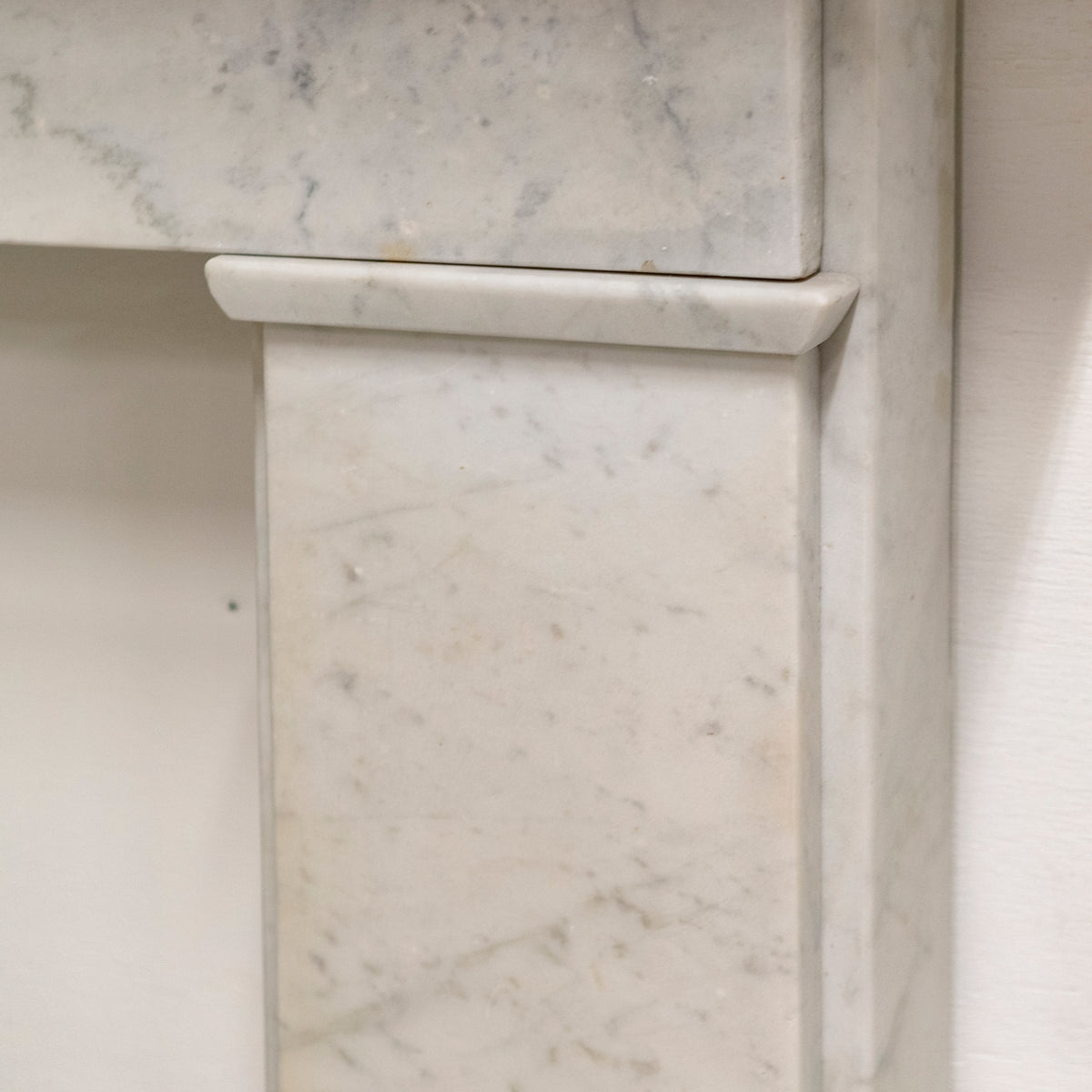 Antique Crossover Carrara Marble Fire Surround | The Architectural Forum