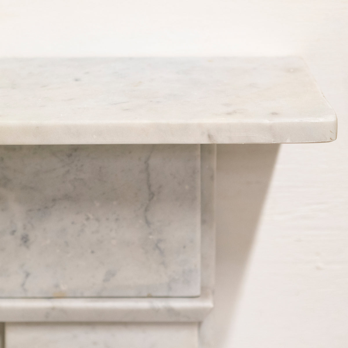 Antique Crossover Carrara Marble Fire Surround | The Architectural Forum