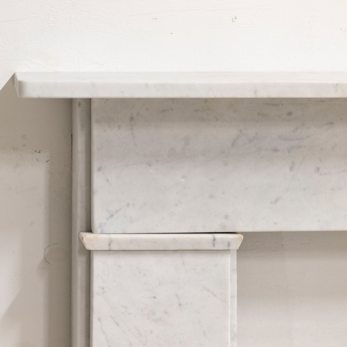 Antique Crossover Carrara Marble Fire Surround | The Architectural Forum