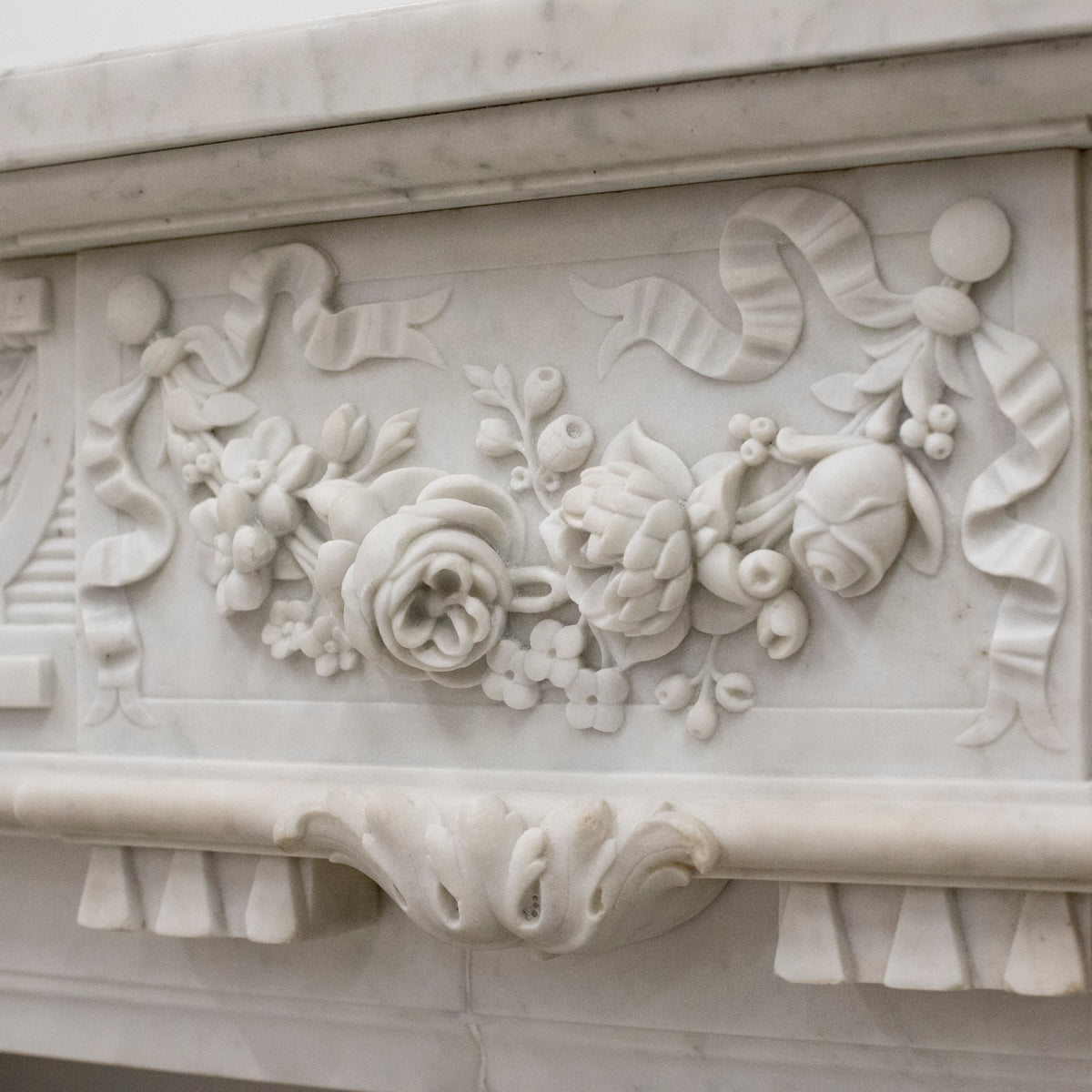 Antique 19th Century Carrara Marble Fireplace | The Architectural Forum