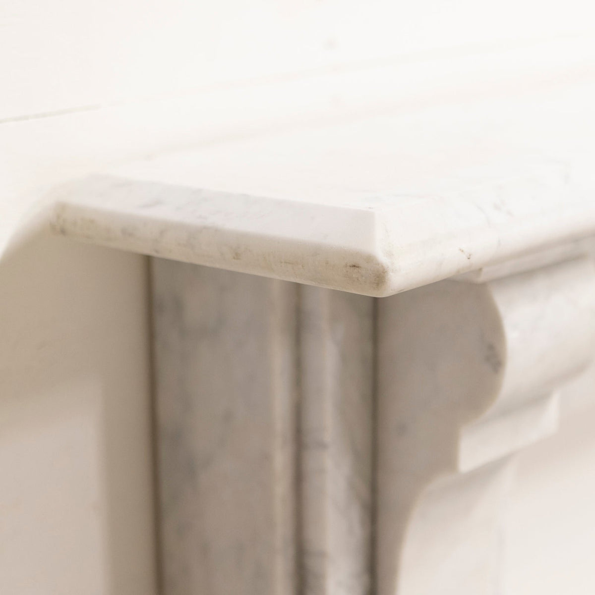 Antique Carrara Marble Corbel Fire Surround