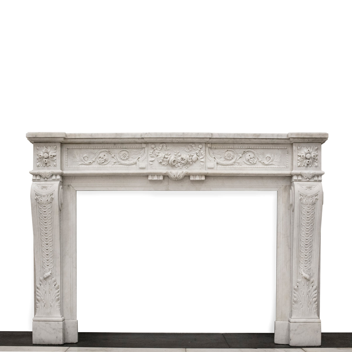 Antique 19th Century Carrara Marble Fireplace | The Architectural Forum