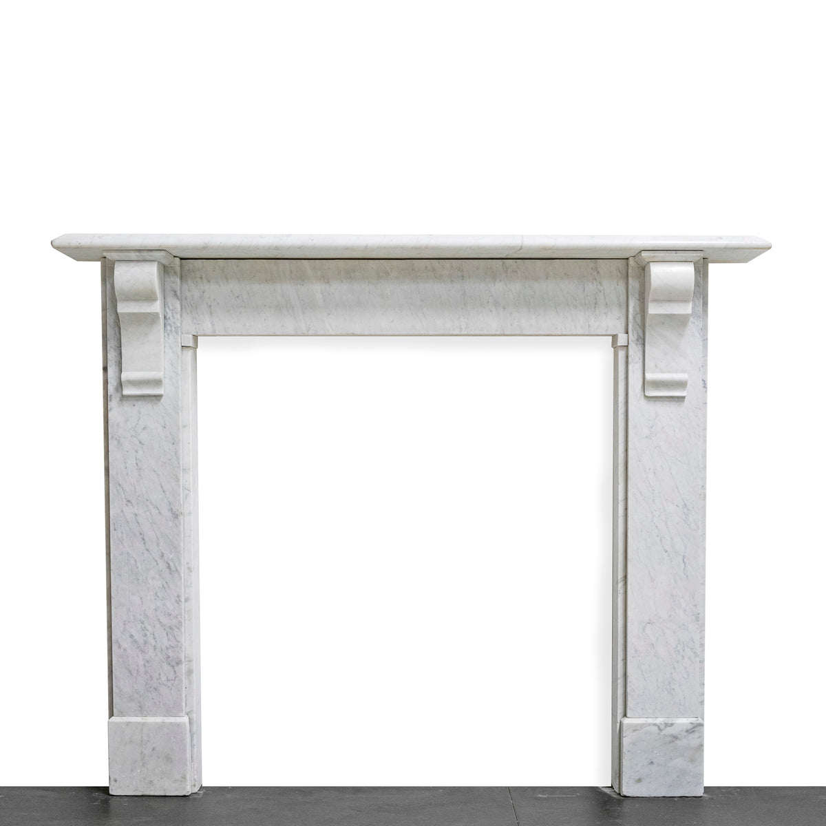 Antique Carrara Marble Corbel Fire Surround