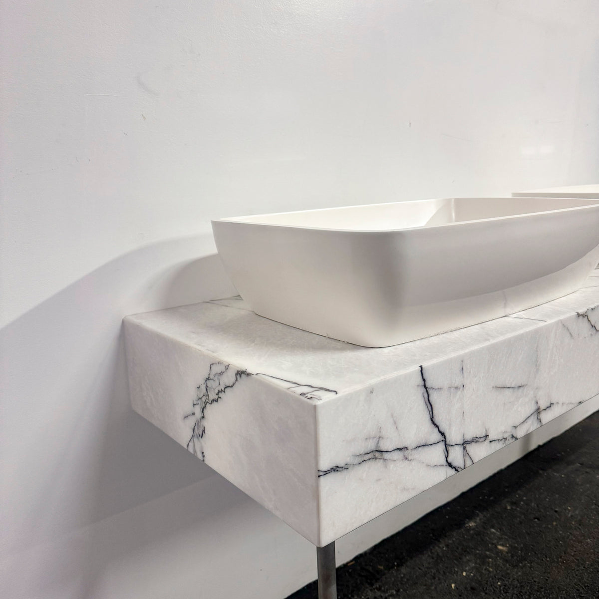 Twin Sink Unit with Marble Base | The Architectural Forum