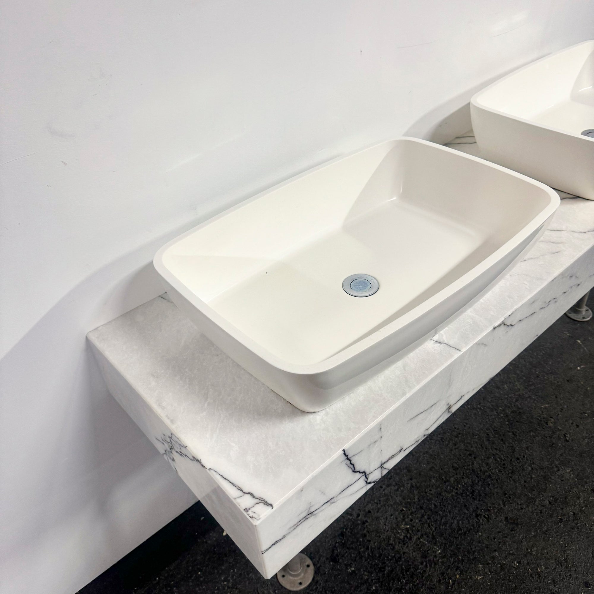 Twin Sink Unit with Marble Base | The Architectural Forum