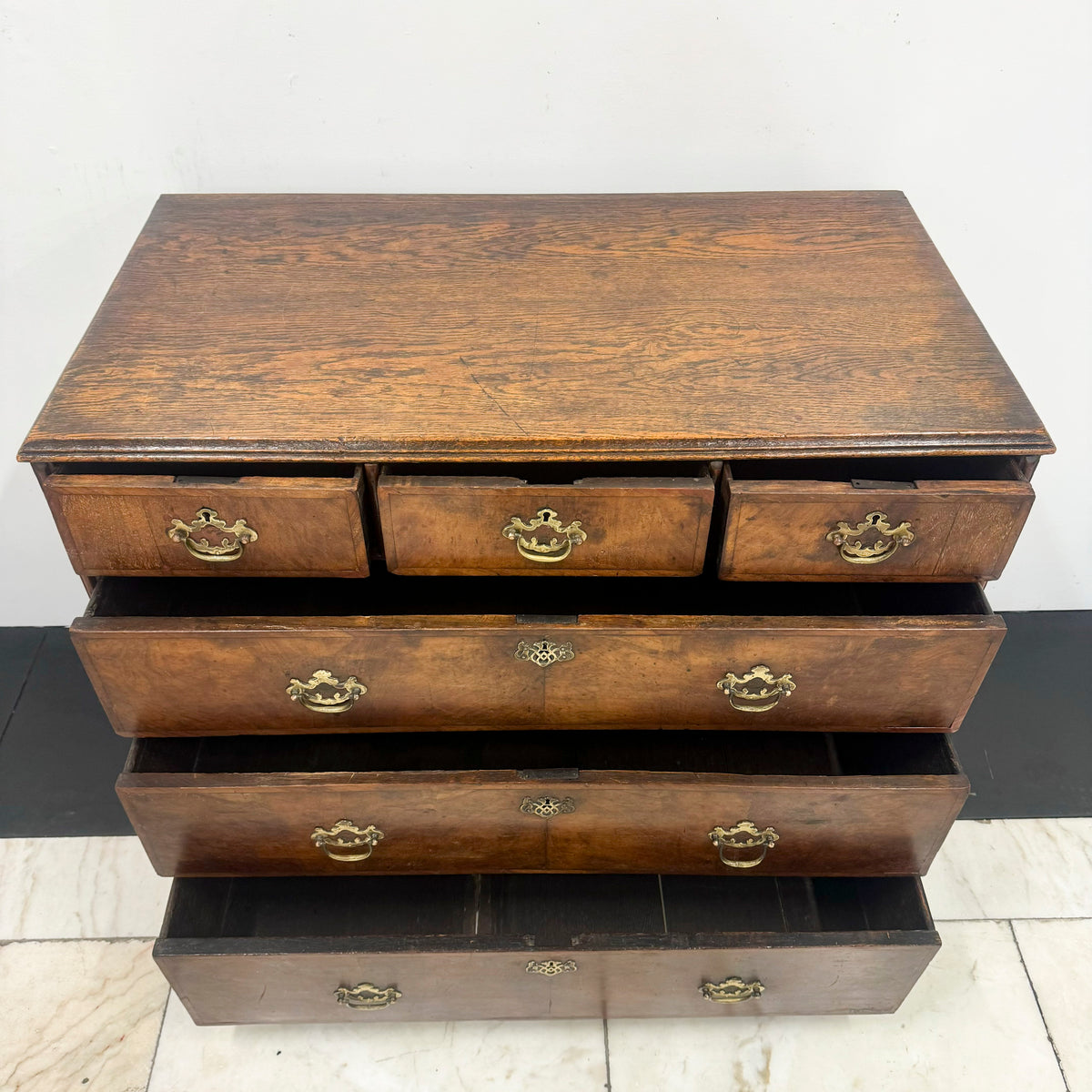 Antique 18th Century Oak and Walnut Chest of Drawers | The Architectural Forum