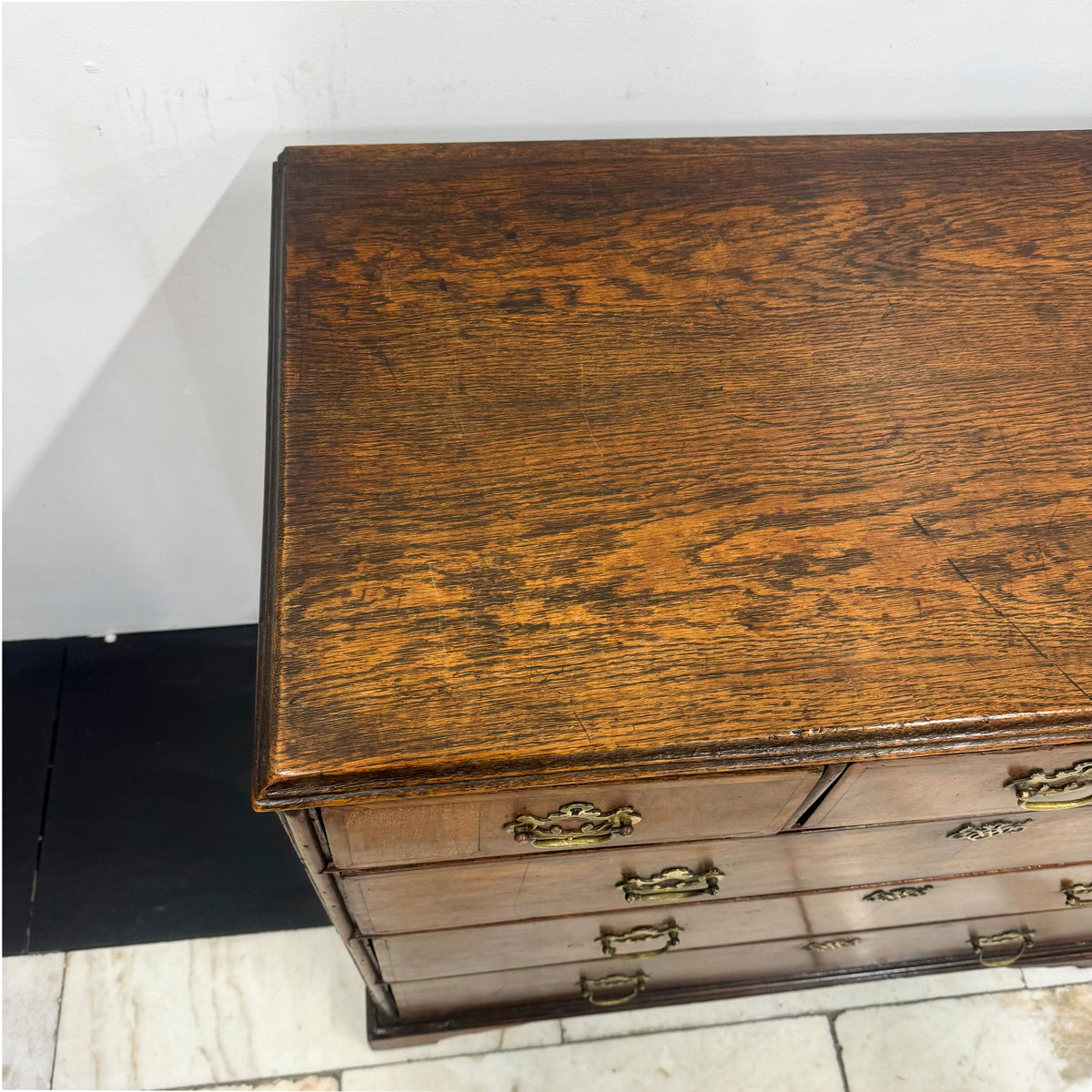 Antique 18th Century Oak and Walnut Chest of Drawers | The Architectural Forum