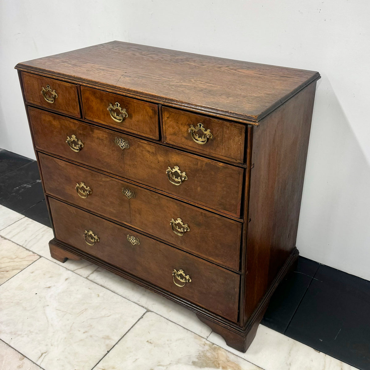 Antique 18th Century Oak and Walnut Chest of Drawers | The Architectural Forum