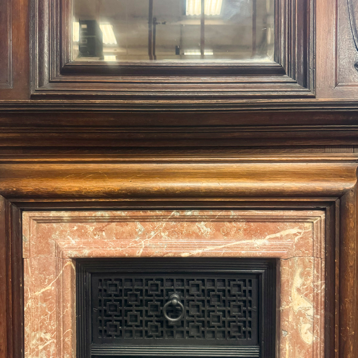 Antique Victorian Oak Fireplace Surround