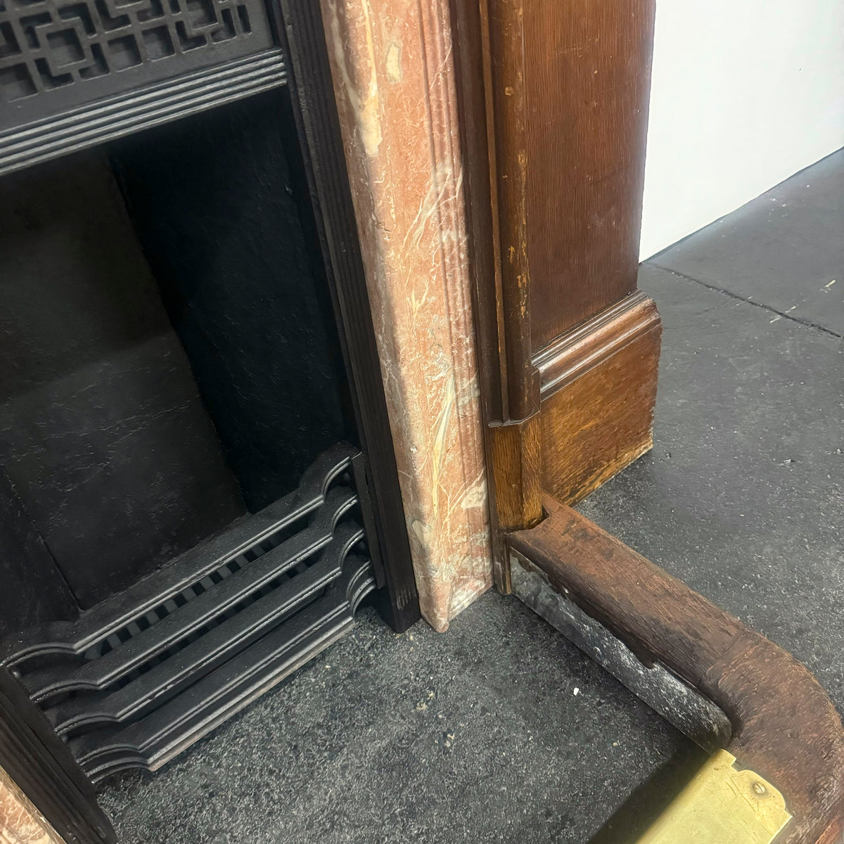 Antique Victorian Oak Fireplace Surround