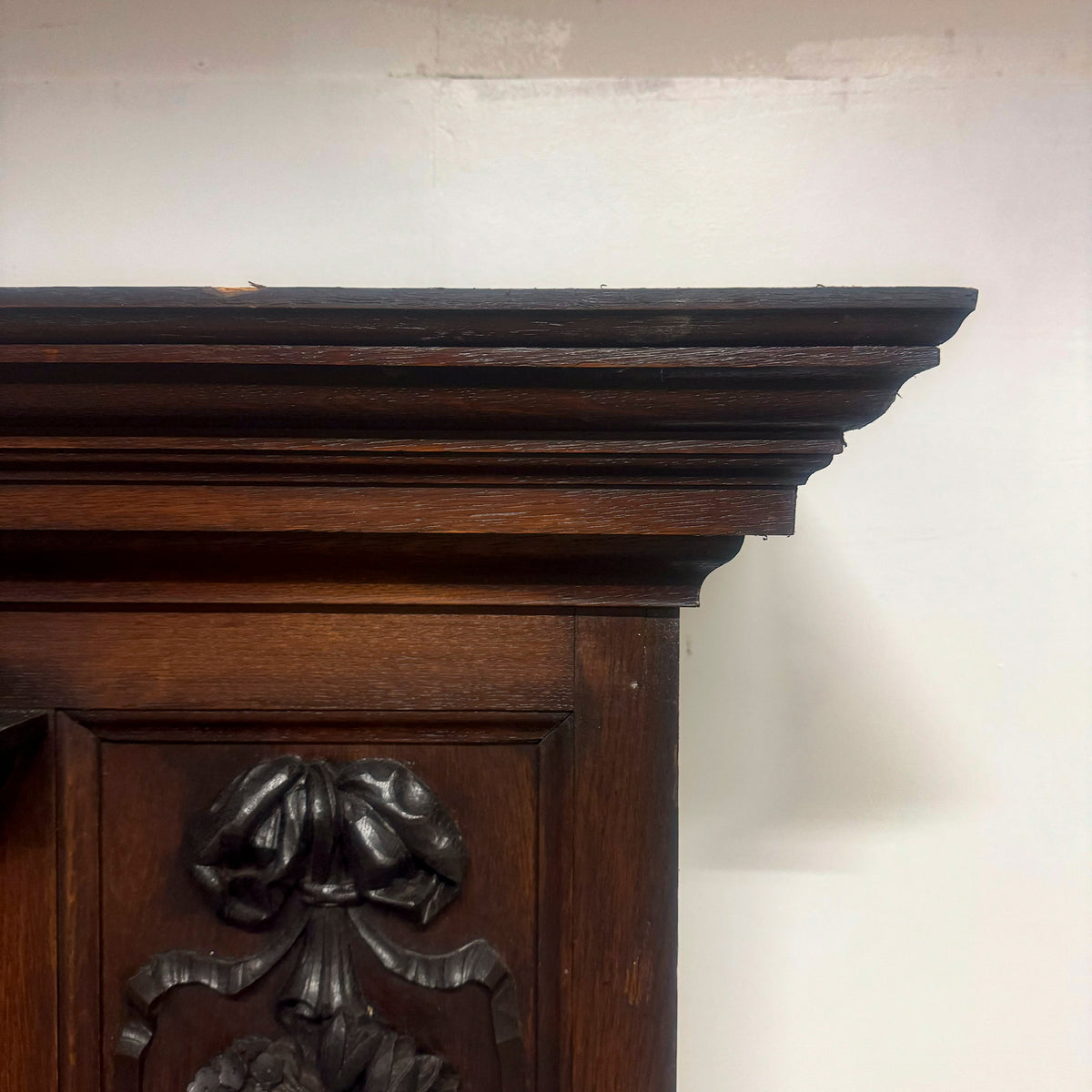 Antique Victorian Oak Fireplace Surround