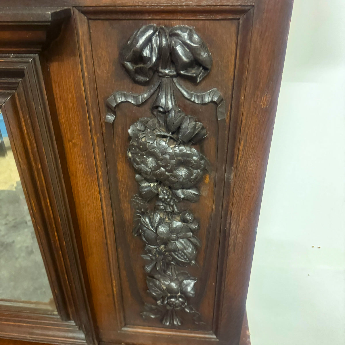 Antique Victorian Oak Fireplace Surround