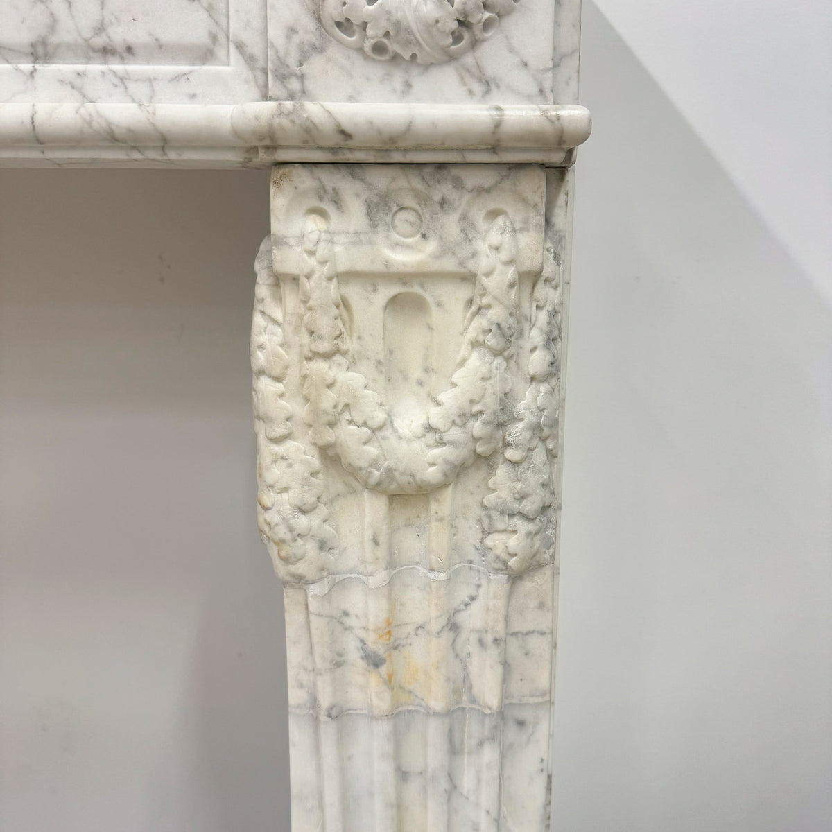 Antique Late 18th Century Carrara Marble Fireplace Surround | The Architectural Forum