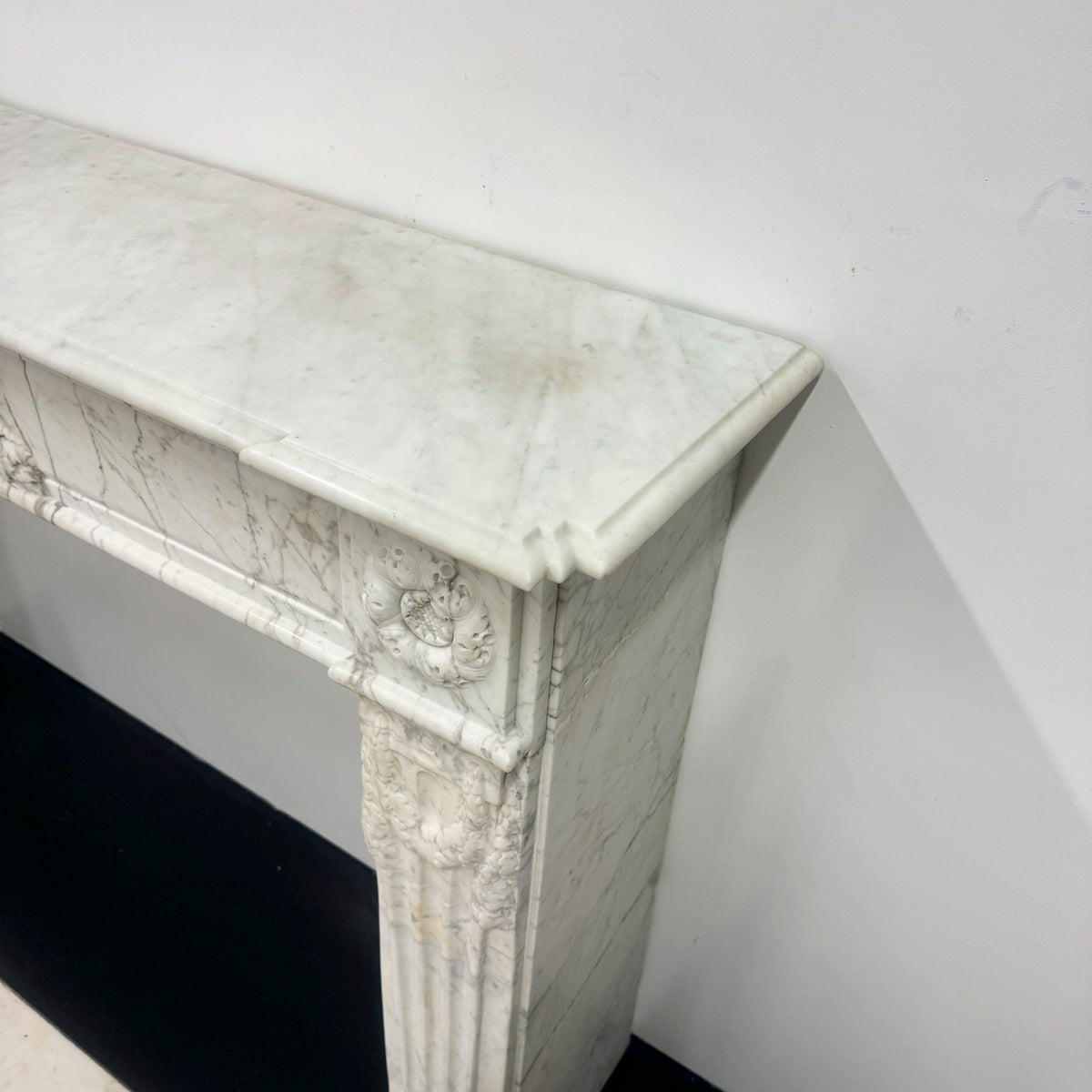 Antique Late 18th Century Carrara Marble Fireplace Surround | The Architectural Forum