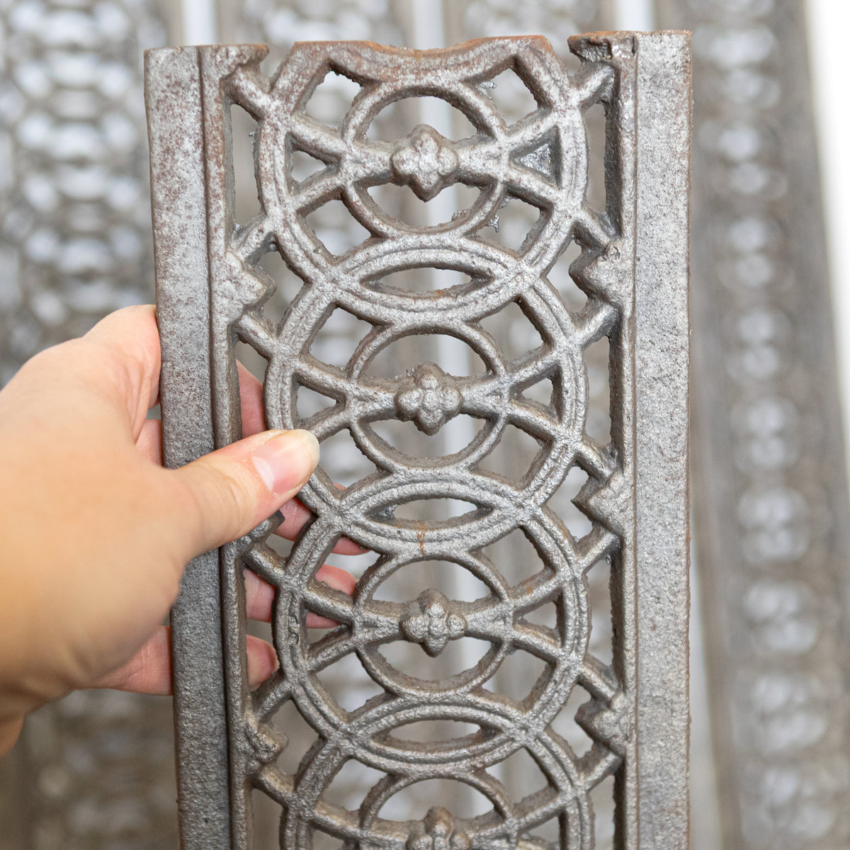 Antique Victorian Cast Iron Ornate Floor Grilles| Air Vent | The Architectural Forum