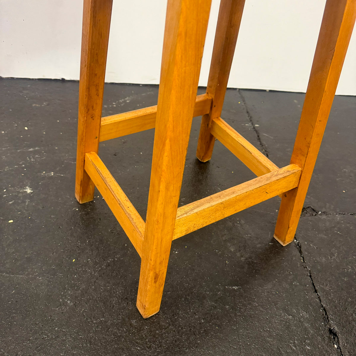 Reclaimed Teak and Beecham Wood Lab Stools | 50 Available | The Architectural Forum