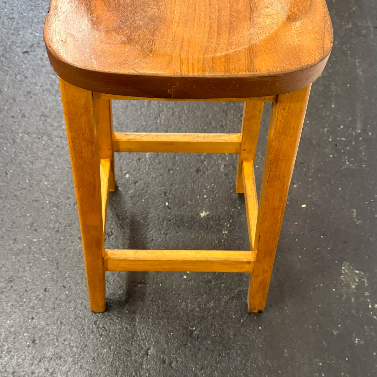 Reclaimed Teak and Beecham Wood Lab Stools | 50 Available | The Architectural Forum