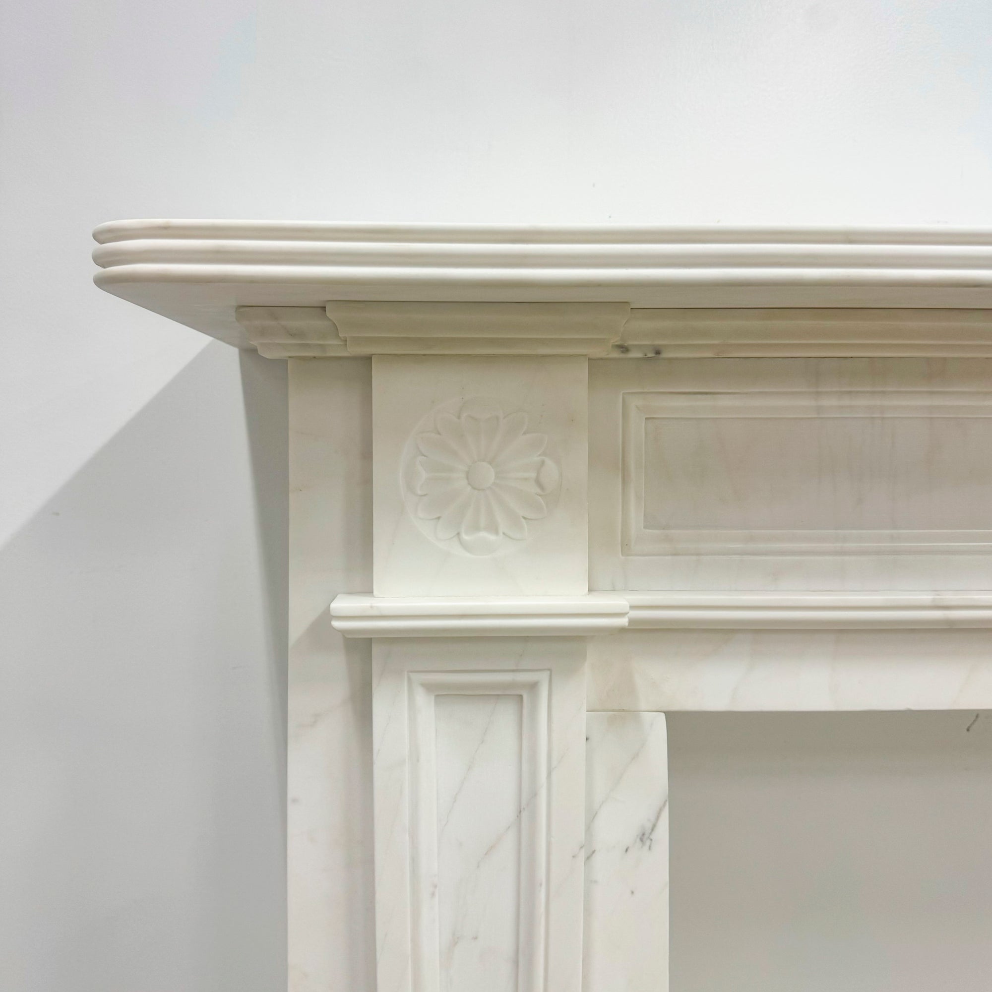 Reclaimed Regency Statuary Marble Fireplace | The Architectural Forum