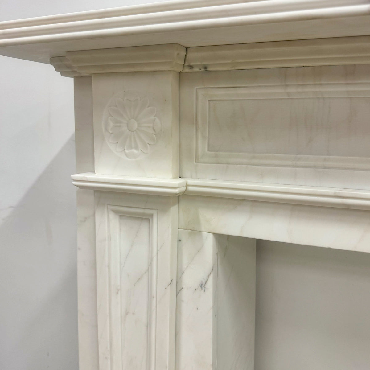 Reclaimed Regency Statuary Marble Fireplace | The Architectural Forum