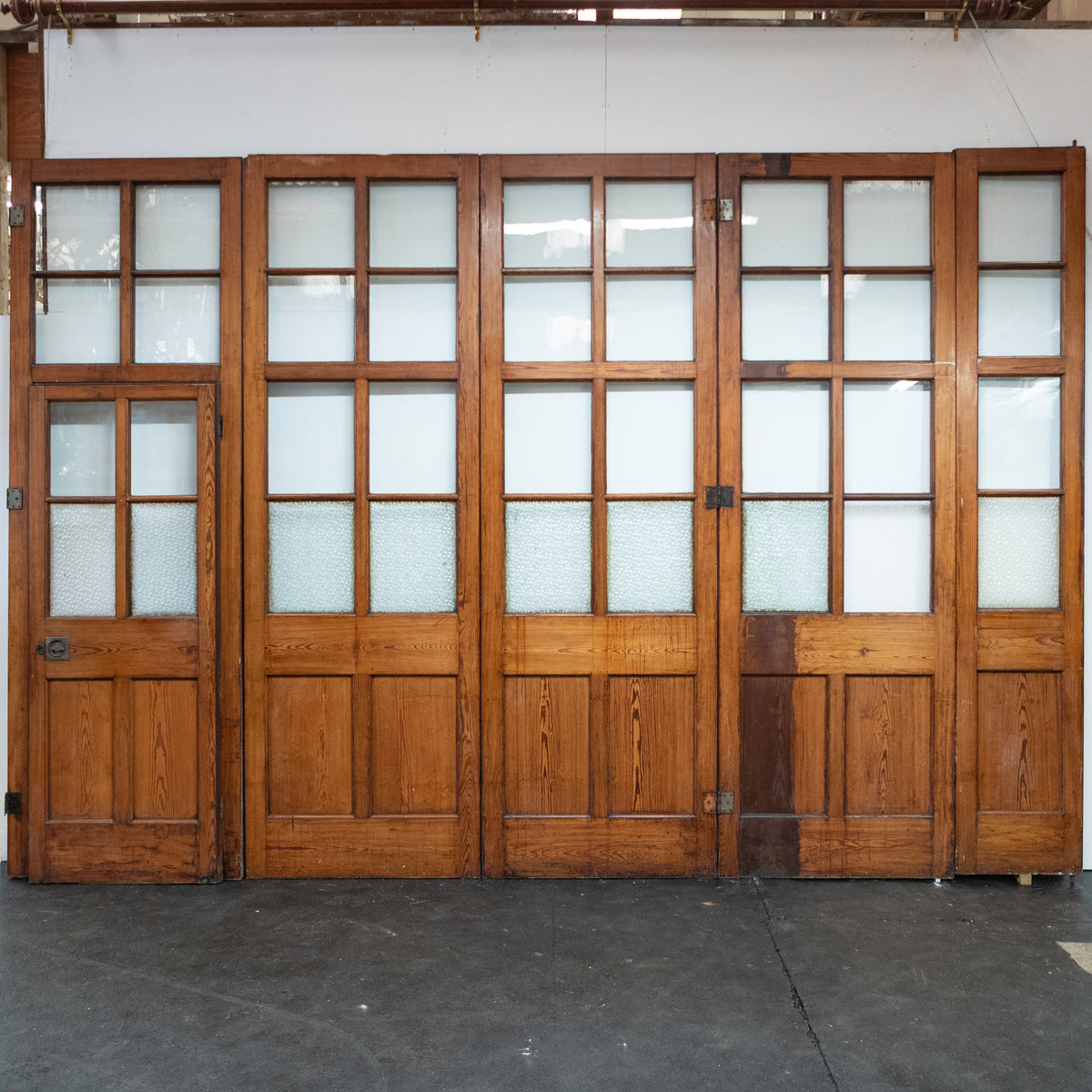 Large Antique Victorian Modular Glazed Room Divider | Partition Doors