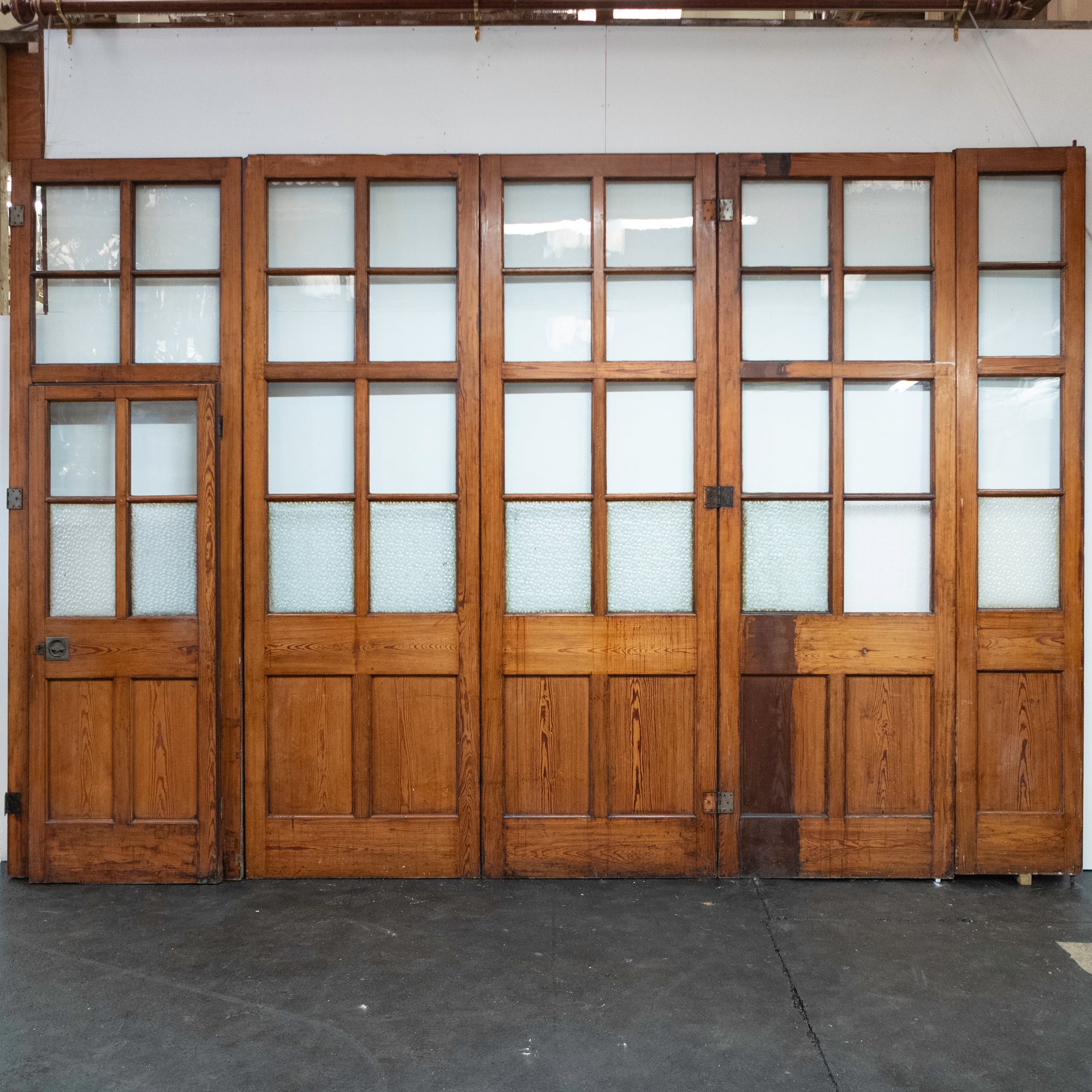 Large Antique Victorian Modular Glazed Room Divider | Partition Doors | The Architectural Forum