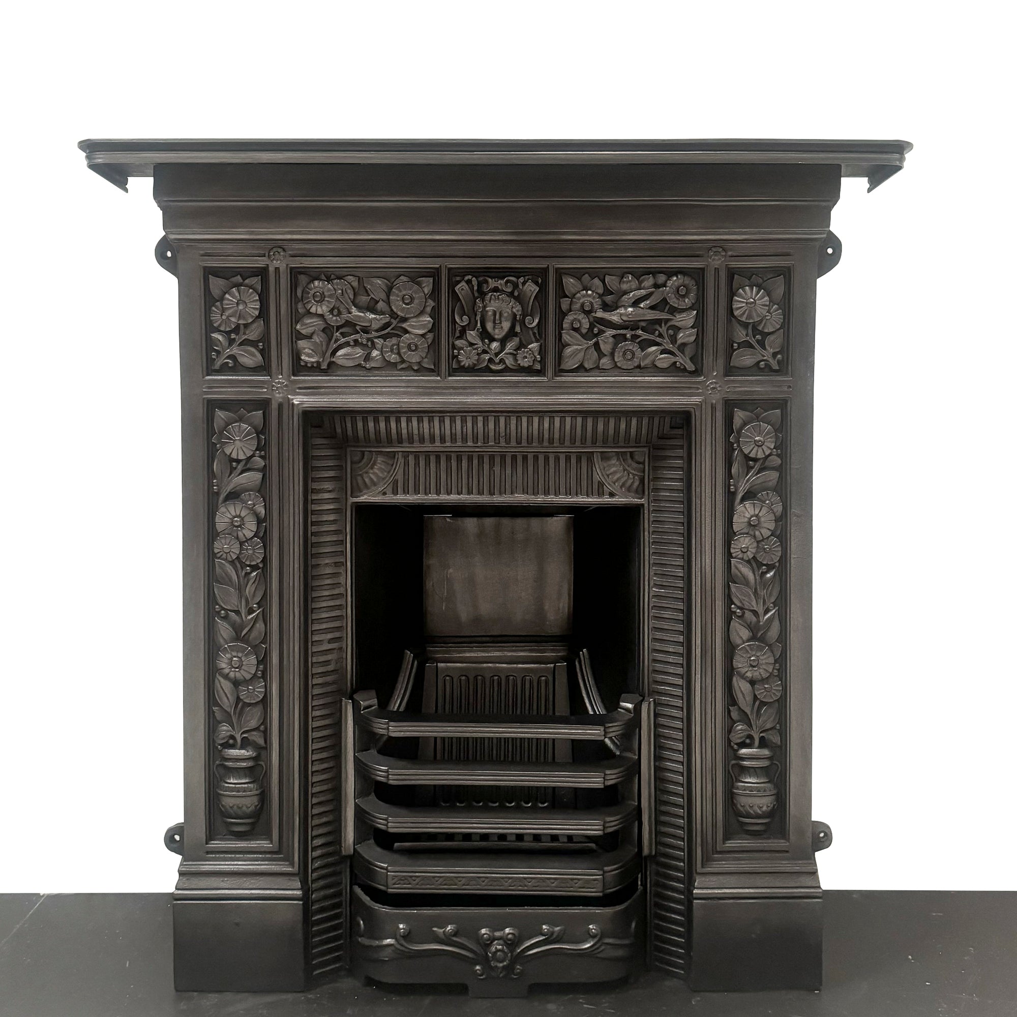 Reclaimed Victorian Style Cast Iron Combination Fireplace | The Architectural Forum