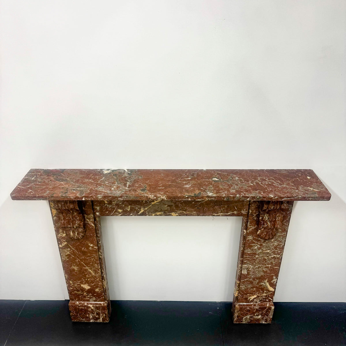 Antique Rose Royale Red Marble Fireplace Surround | Pair Available | The Architectural Forum