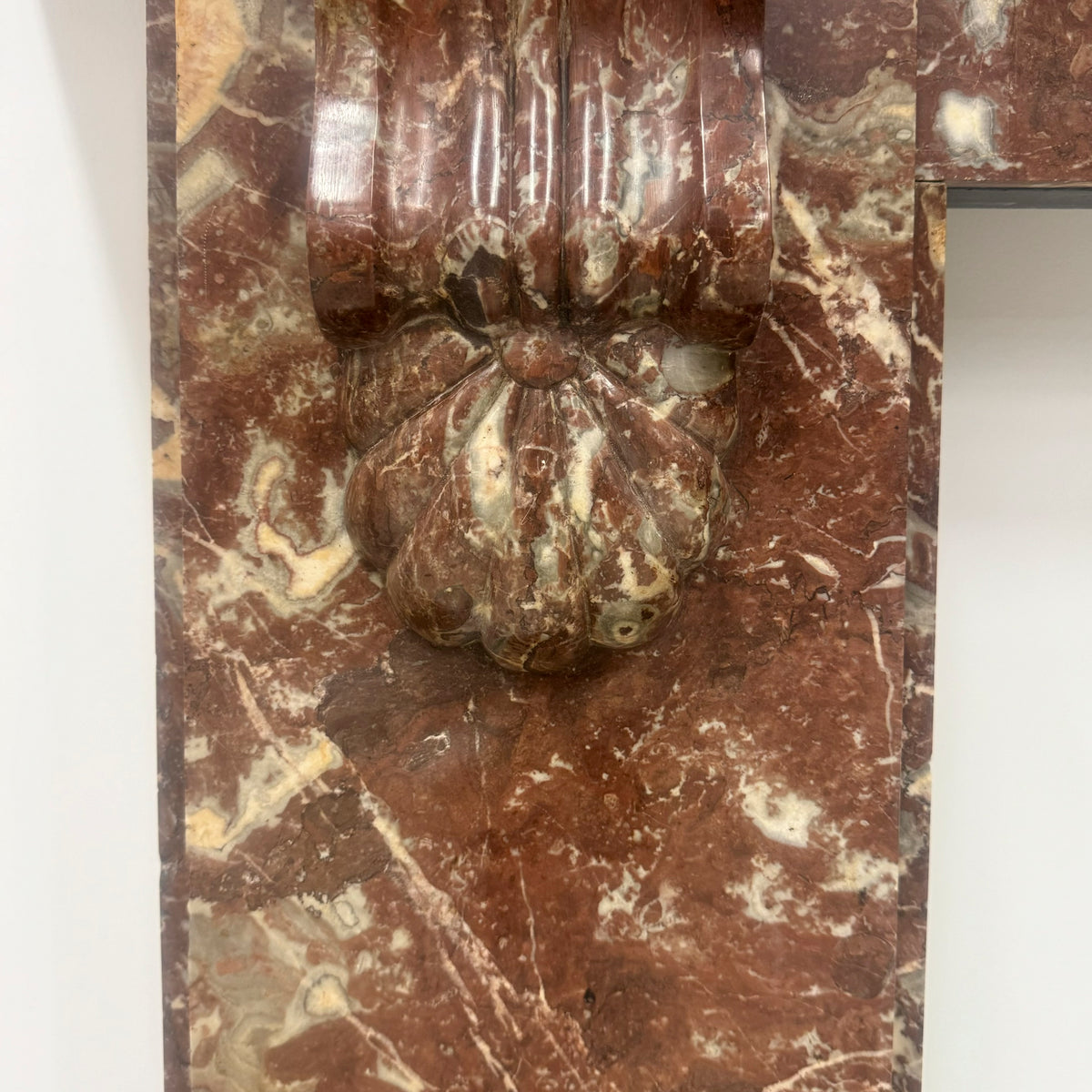 Antique Rose Royale Red Marble Fireplace Surround | Pair Available | The Architectural Forum