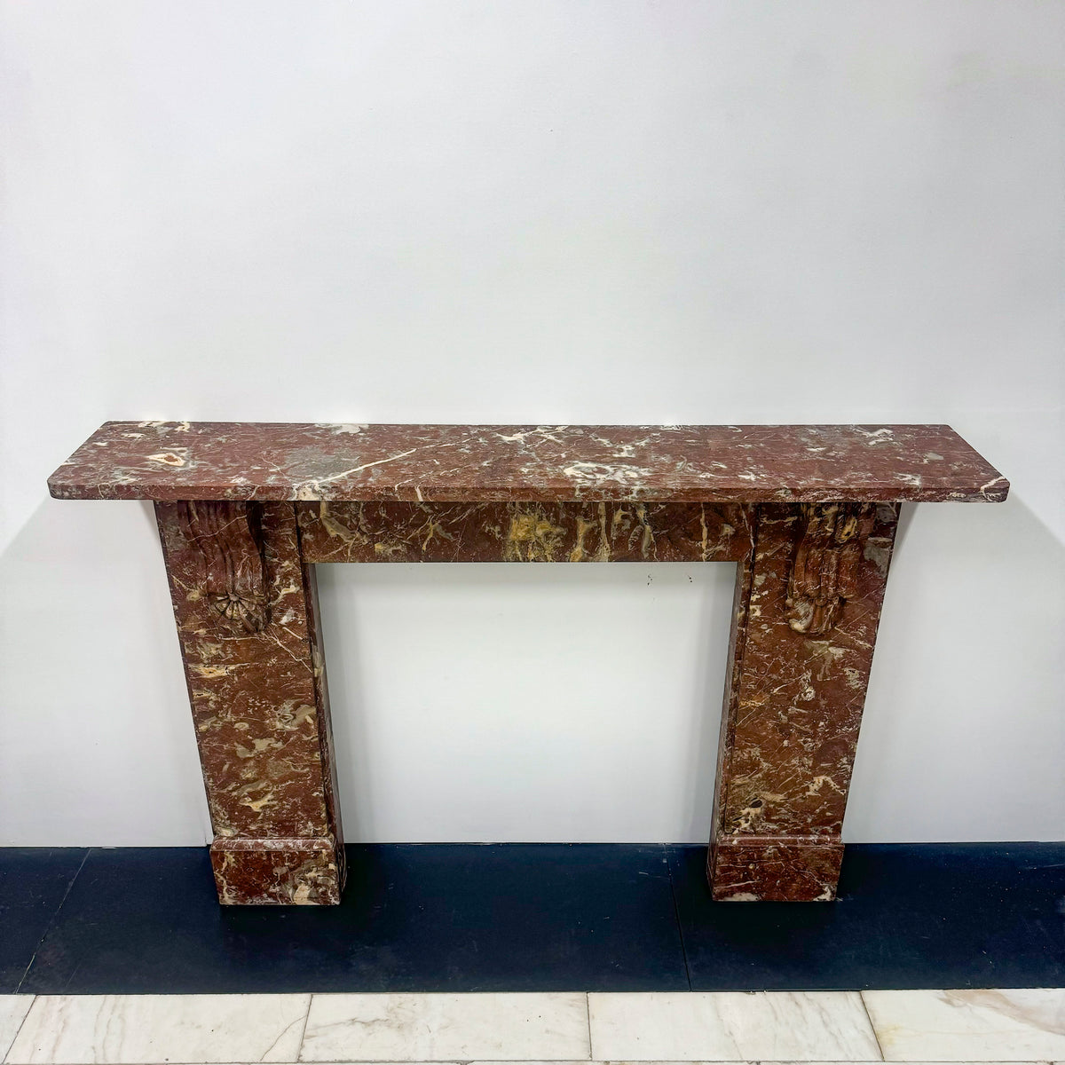 Antique Rose Royale Red Marble Fireplace Surround | Pair Available | The Architectural Forum