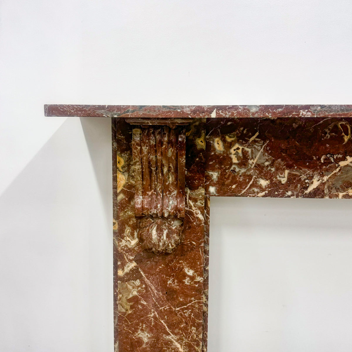 Antique Rose Royale Red Marble Fireplace Surround | Pair Available | The Architectural Forum