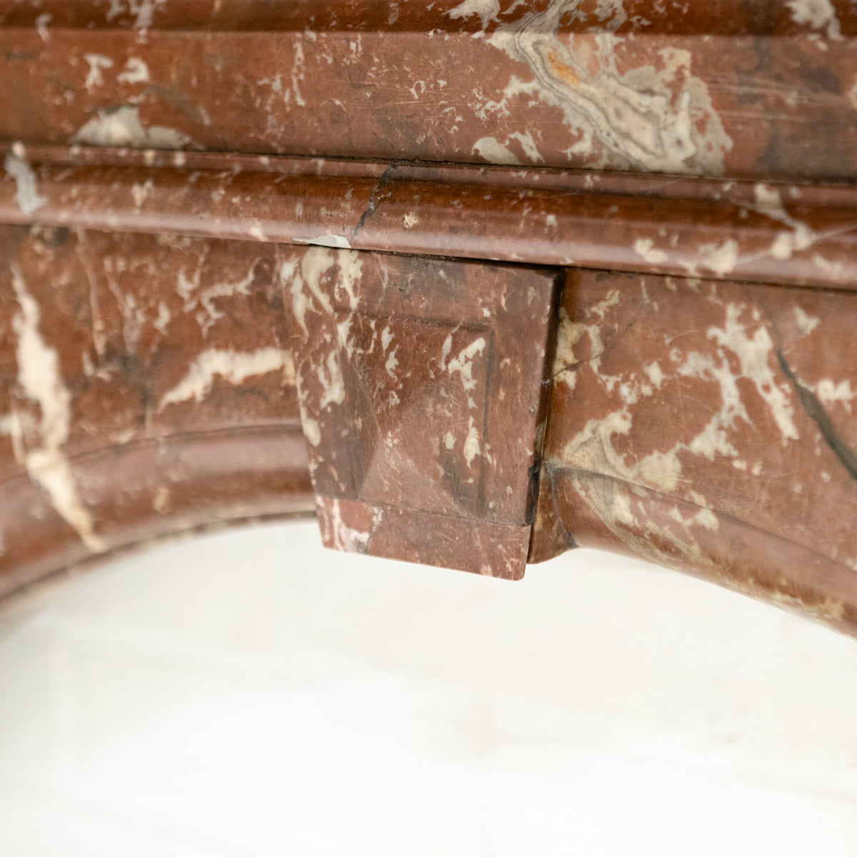 Antique Victorian Arched Rouge Royal Marble Surround | The Architectural Forum