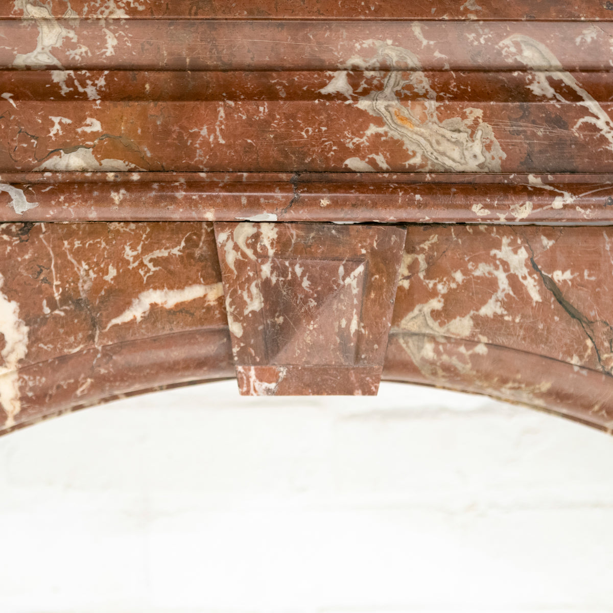 Antique Victorian Arched Rouge Royal Marble Surround | The Architectural Forum