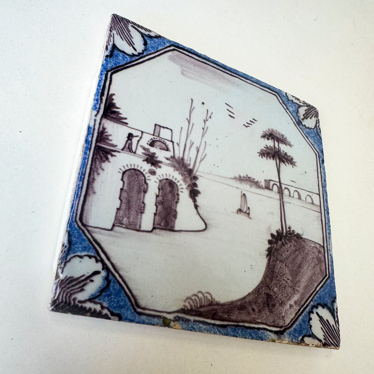 Antique Manganese Blue Dutch Delft Tiles | The Architectural Forum